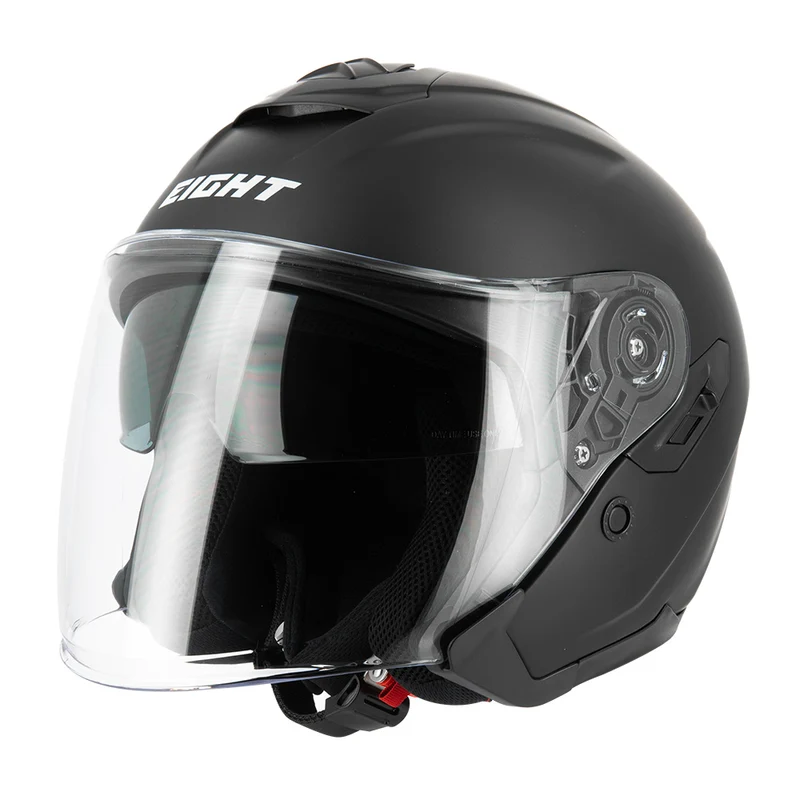 Casque jet moto - E-Tech Noir
