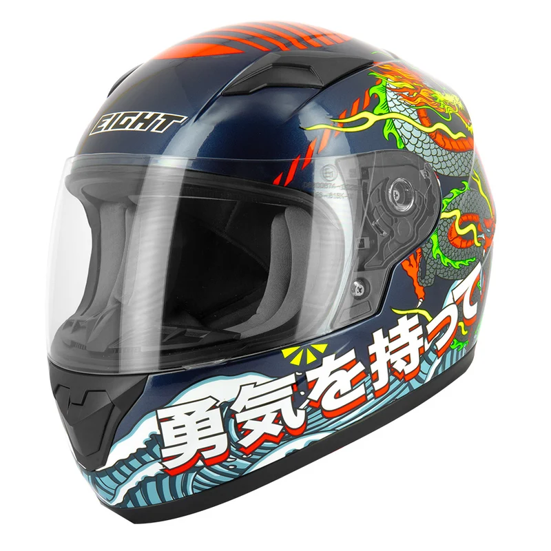 Casque intégral moto enfant - Eight Kanji