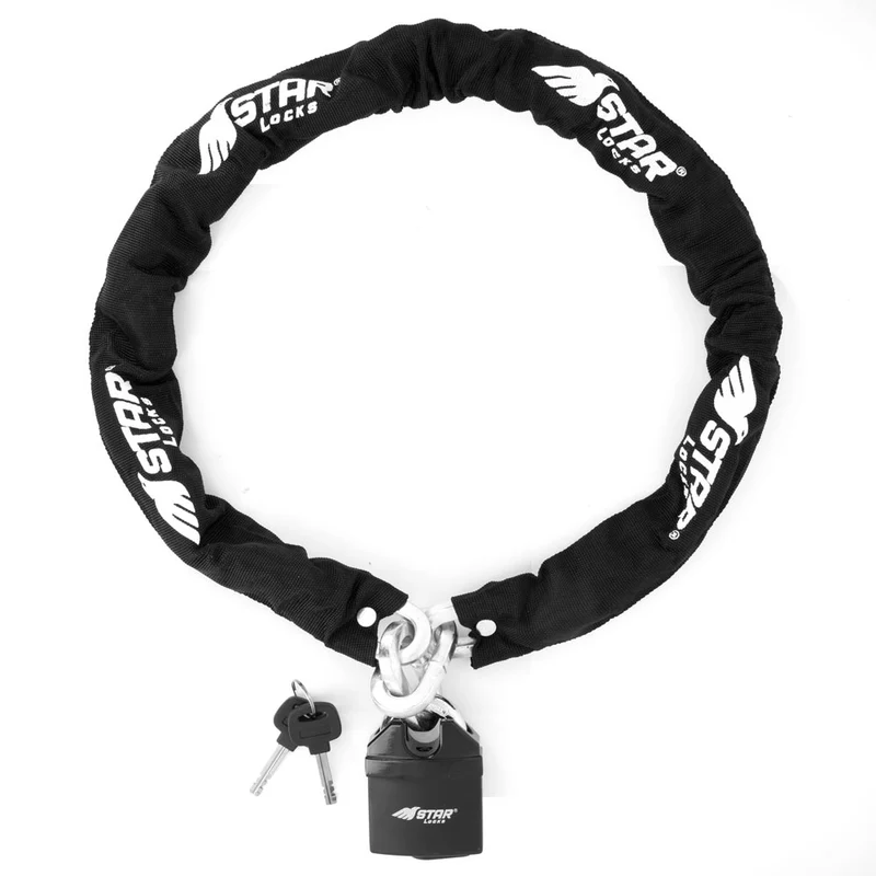 Chaîne antivol moto 1m20 avec cadenas