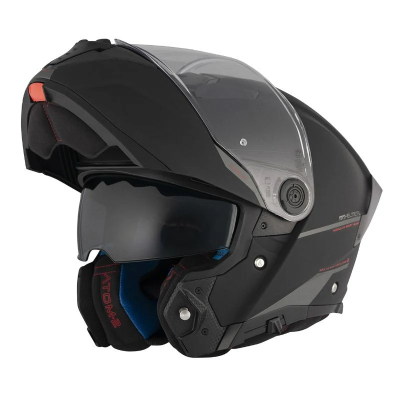 Casque moto modulable - Atom noir