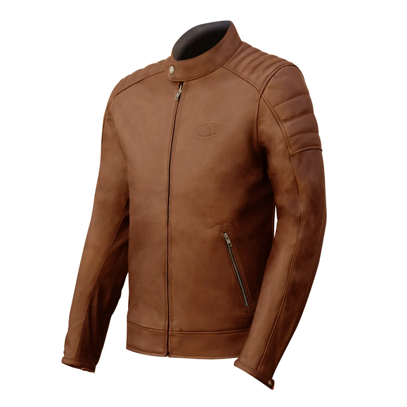 Blouson de moto homme AA - Trophy marron clair