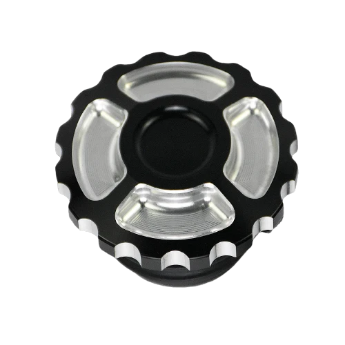 Bouchon réservoir moto - Chrome & Noir