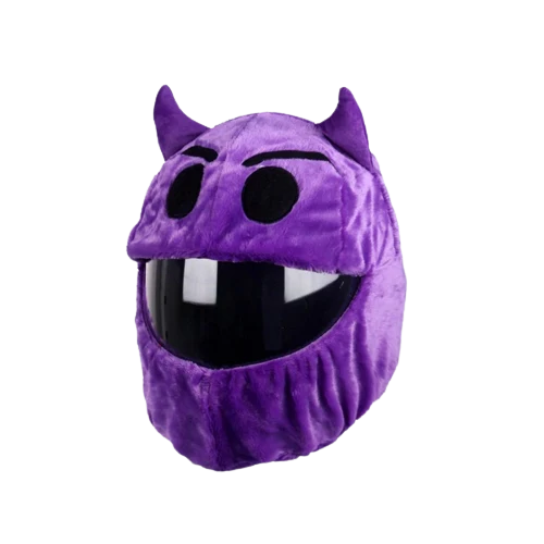 Housse casque moto - Diable violet
