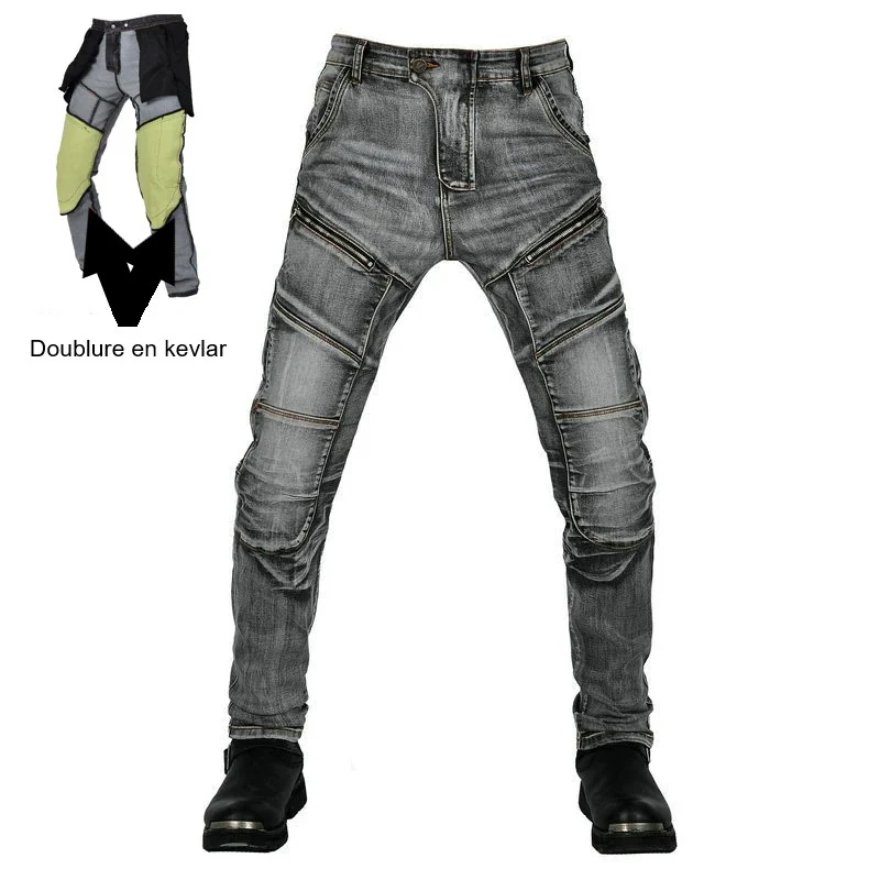 Jean de moto Kevlar - Gris