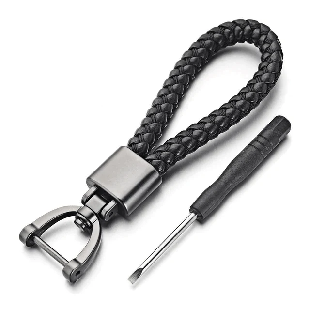 Porte clé moto en cuir