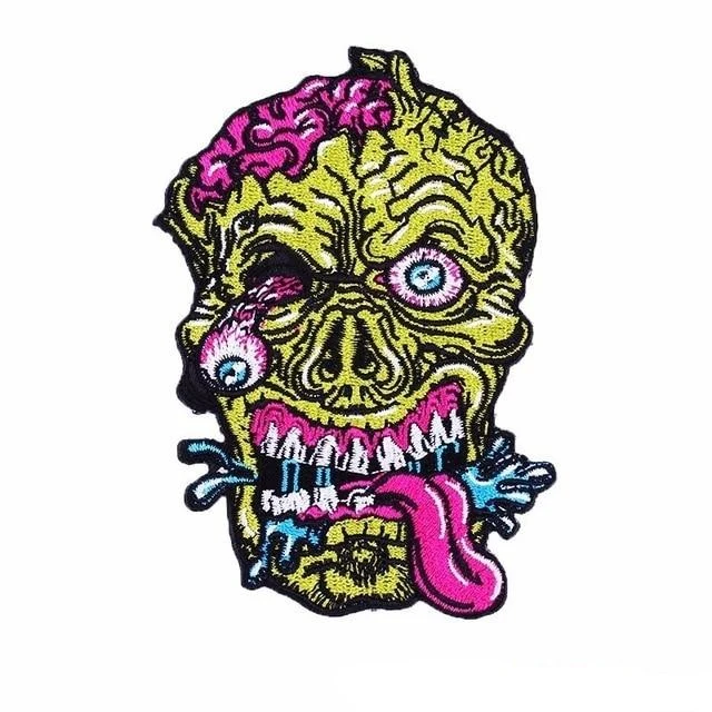 Patch biker - Tête de mort décomposée