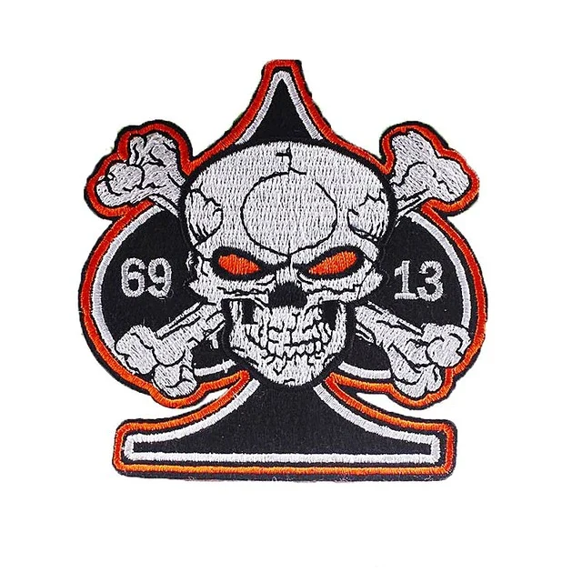 Patch biker - Tête de mort "69" & "13"