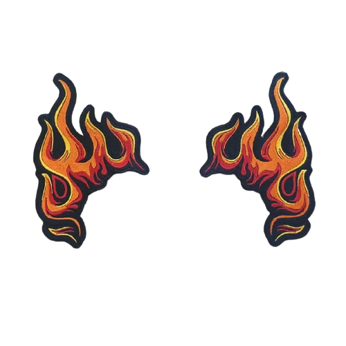 Patch biker flamme [LOT DE 2 PATCHS]