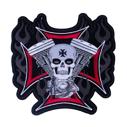 Écusson biker - Croix de Malte