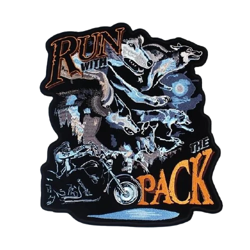 Grand Patch biker - Loup solitaire