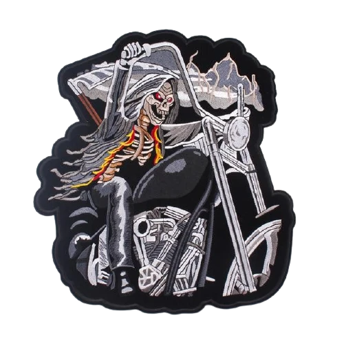 Patch biker - Squelette on the road