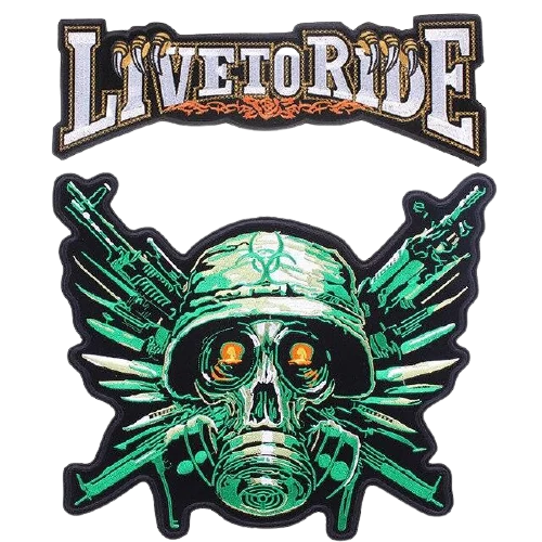 Patch biker - Skull guerrier masque à gaz