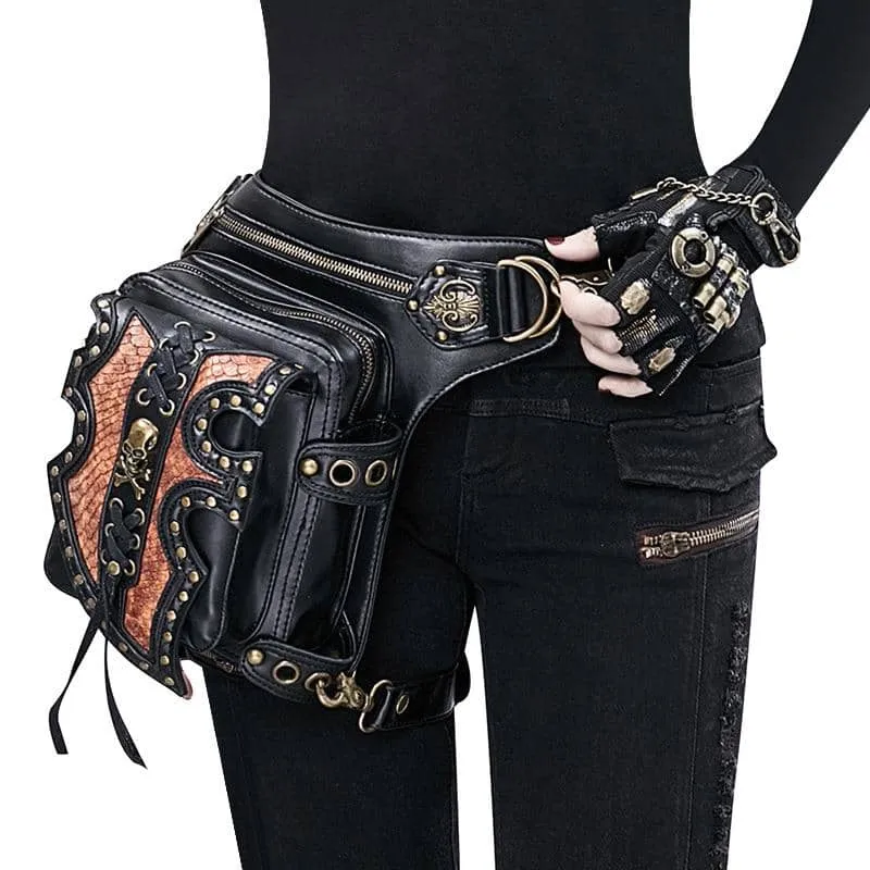 Sacoche de jambe moto - Steampunk