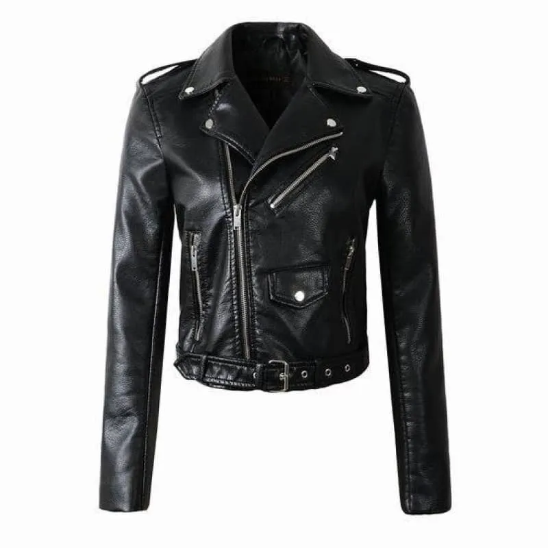 Veste biker noir femme - Lisa