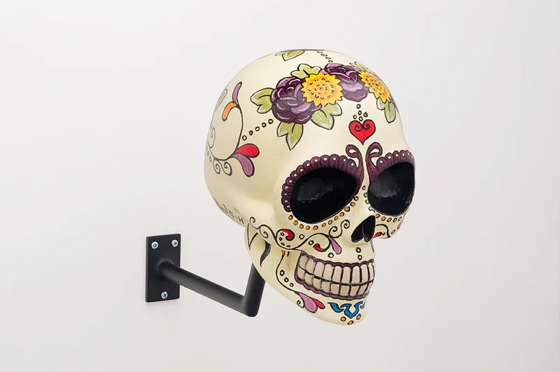 H-Skull Support pour casque Mexican Roses