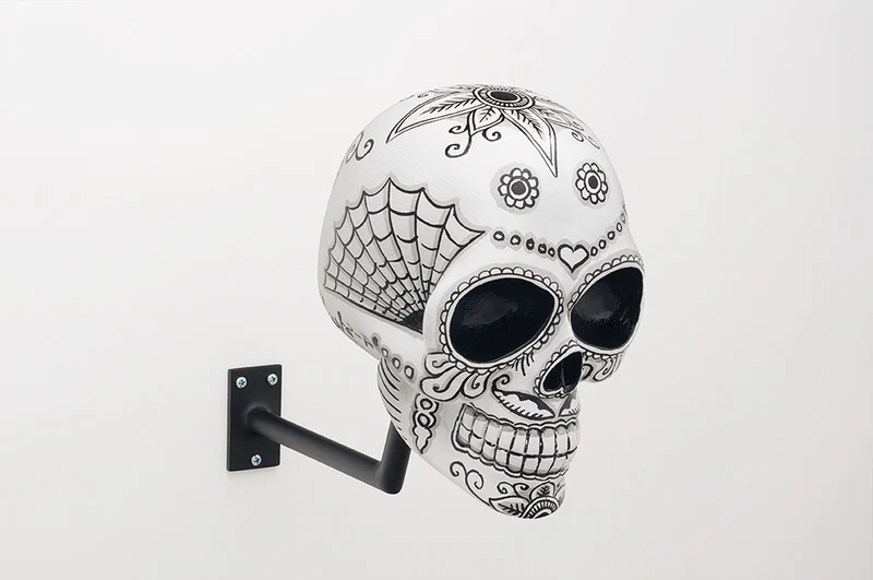 H-Skull Support pour casque Mexican Moustache