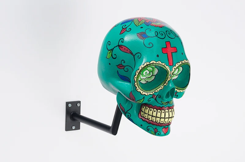 H-Skull Support pour casque Mexican Turquoise
