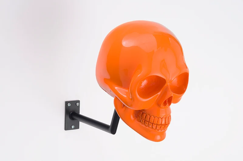 H-Skull Support pour casque Shiny Orange Custom