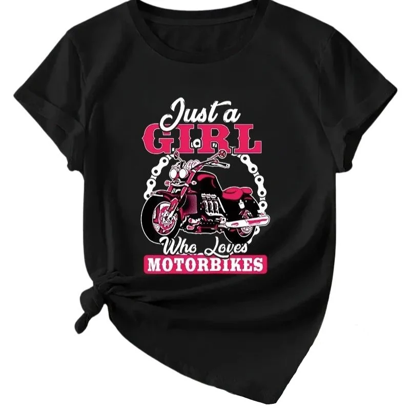 Tee shirt moto - Just a girl love Motorbikes