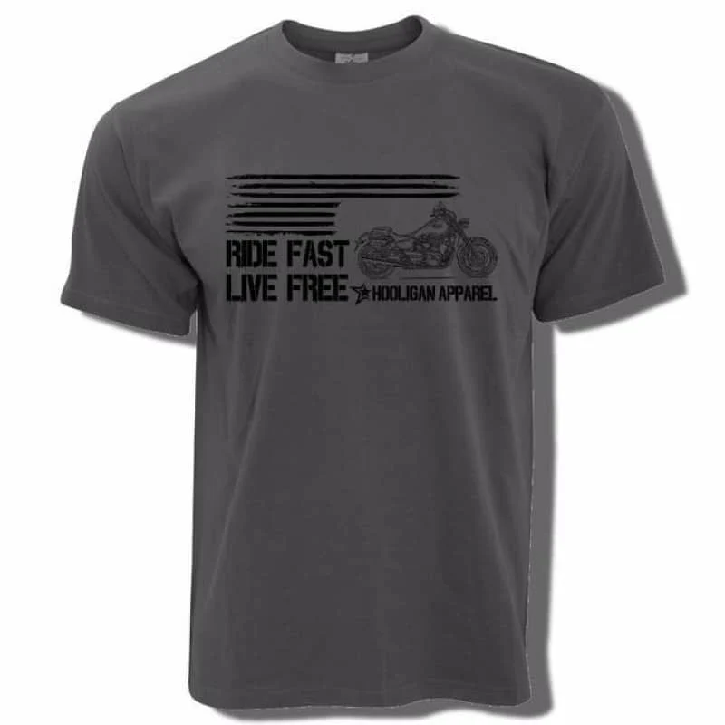 Tee shirt moto - Ride fast live free
