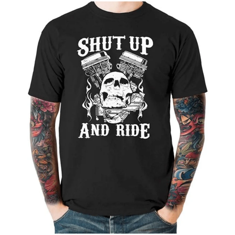 T-shirt moto - Shut up and ride