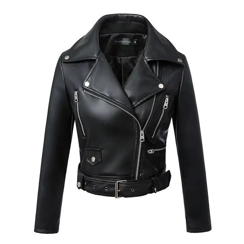 Veste biker femme - Perfecto noir