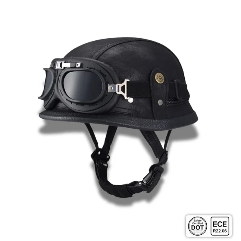 Casque moto Vintage "Cruiser" avec Lunette