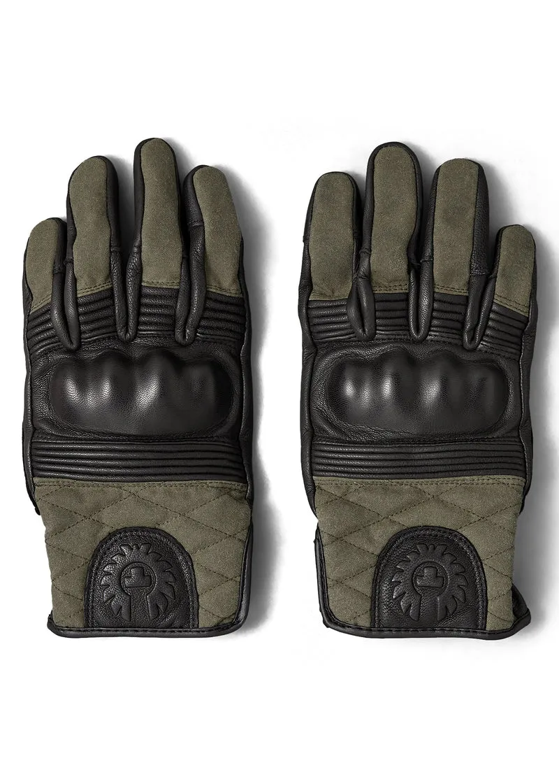 Gants Belstaff Hampstead - noir/vert forêt