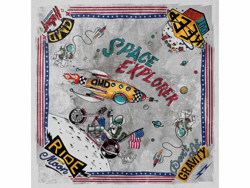 Bandana en soie/coton DMD Space Square