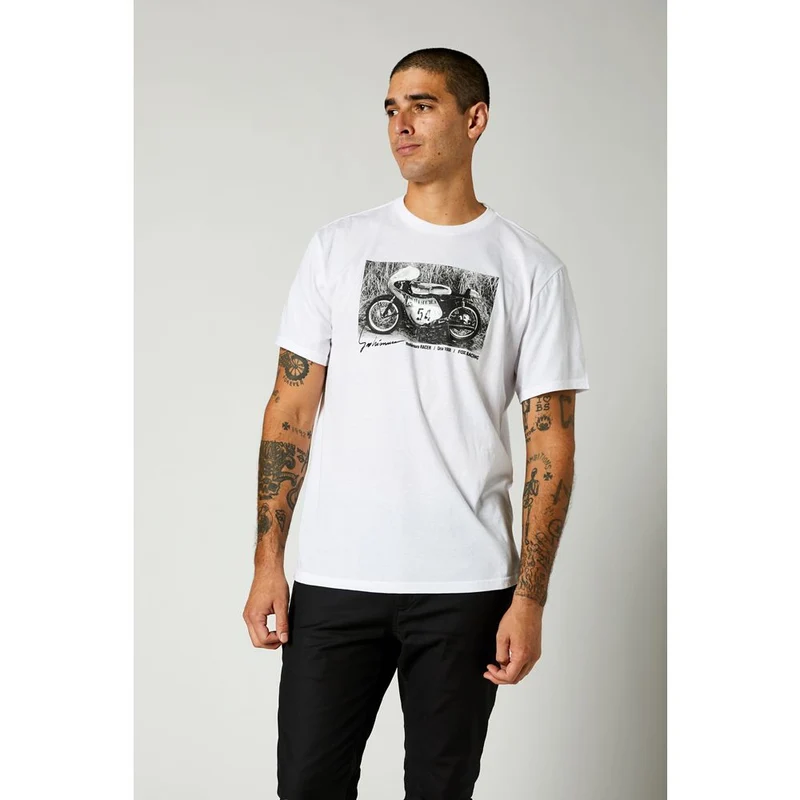 Fox Racing Yoshimura Racer Profile Short Sleeve Tee - Optic White