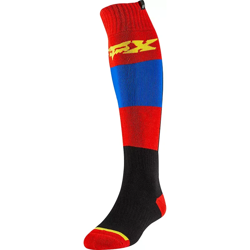 Fox Chaussettes Racing FRI Thin Linc - Bleu/Rouge