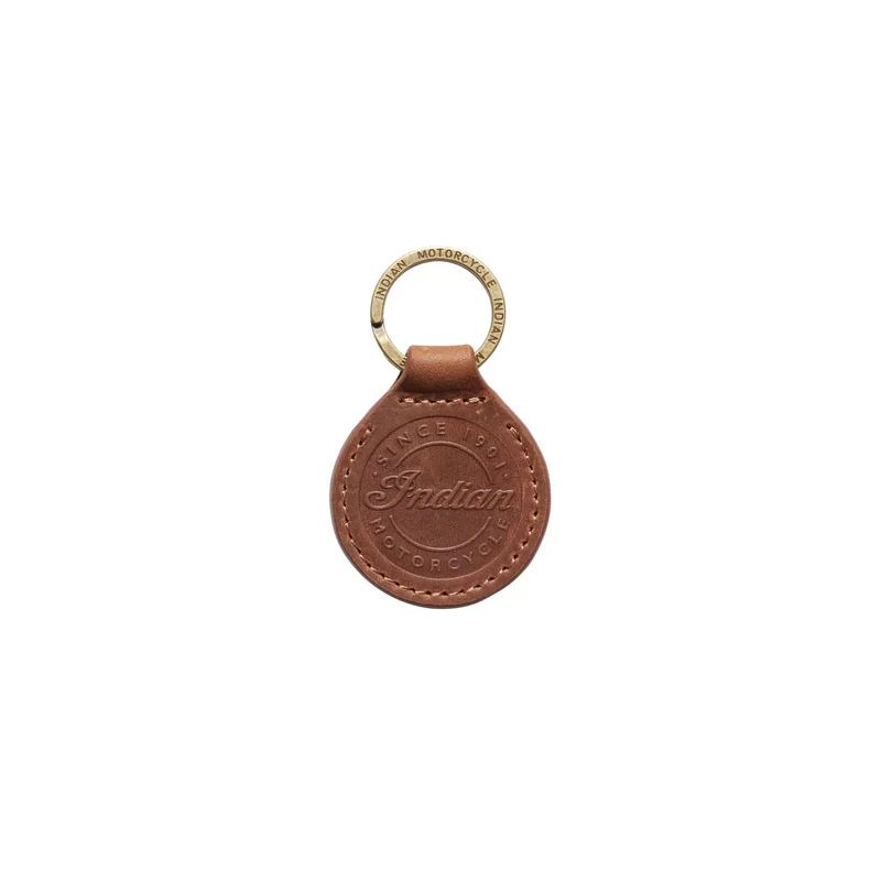 Circle Leather Key Ring