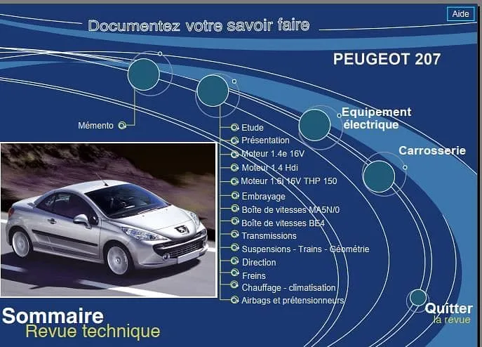 Manuel d'atelier Peugeot 207