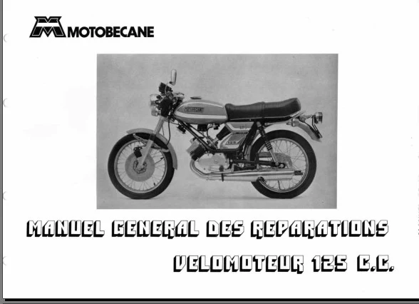 Manuels d'atelier Motobécane 125 LT1 LT2 LT3 et 125 S