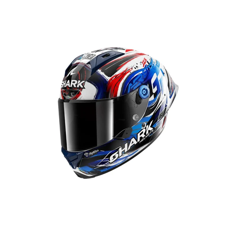 SHARK CASCO AERON-GP FIM RACING #1 RÉPLICA FIRMA ZARCO Blanco Negro Azul