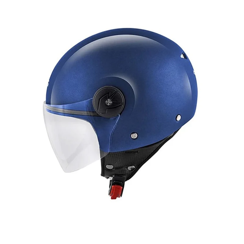 KAPPA KV40S Moto Cara Abierta Casco Azul Metalizado Mate