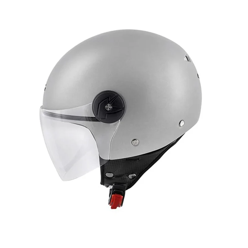 KAPPA KV40S Moto Cara Abierta Casco Plata Mate