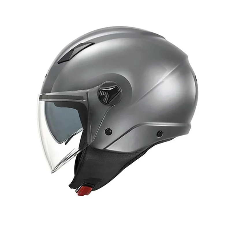 KAPPA KV57B Moto Cara Abierta Casco Gris Brillante