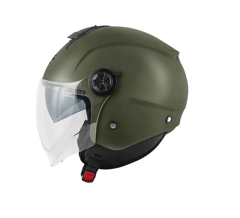 KAPPA KV60B cara abierta Casco moto verde mate