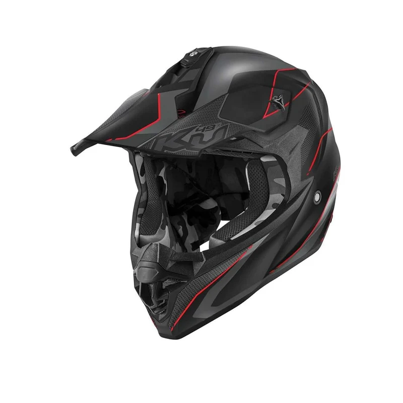 Kappa KV49 EVO Chaser moto Cross Casco Negro Gris Rojo