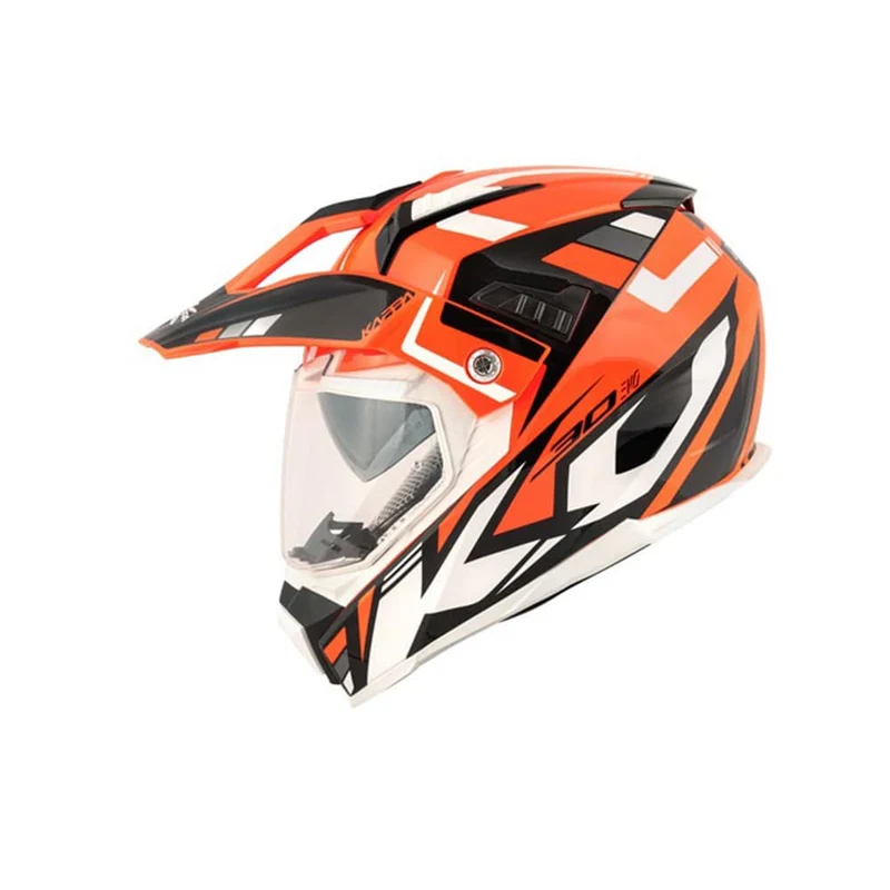 Kappa KV30R Grayer enduro moto Casco naranja negro