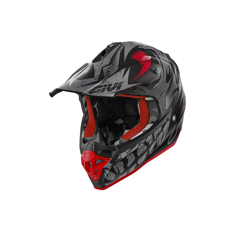 GIVI CASCO FULL 601/GLOOMD/GLOOM NEGRO-MT/TITANIO/ROJO