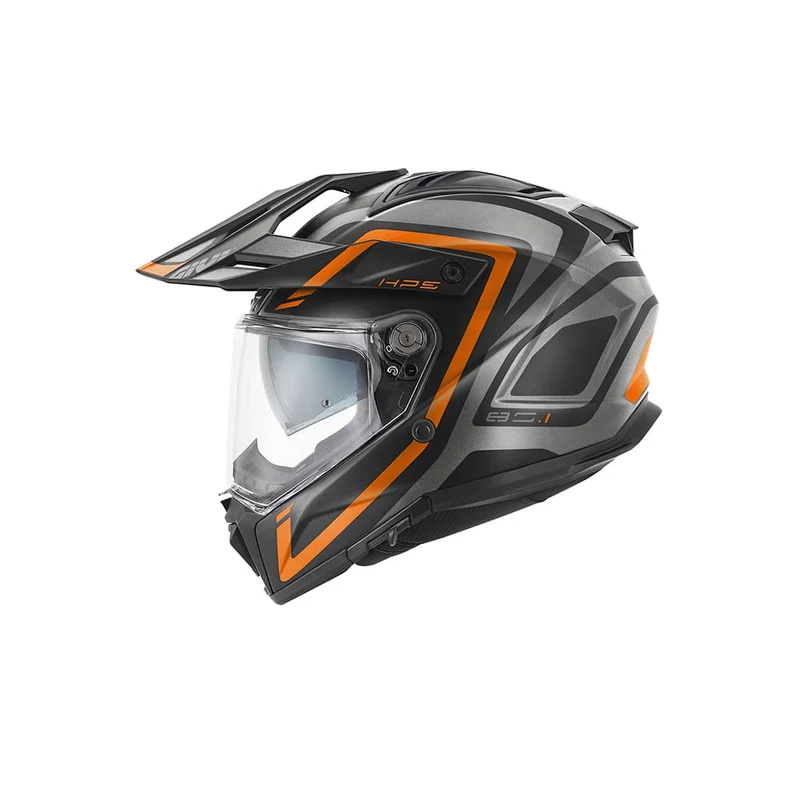 GIVI 80.1 APEX AXTE ADVENTURE CASCO INTEGRAL DE MOTO TITANIO NEGRO NARANJA