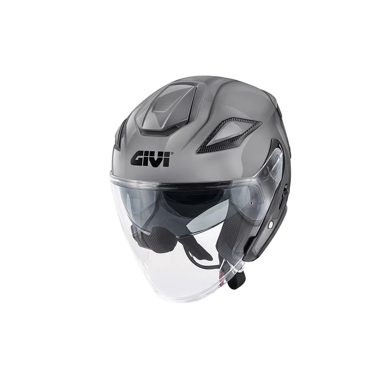 GIVI X29 Fiber Casco Jet Para Moto Abierto Gris