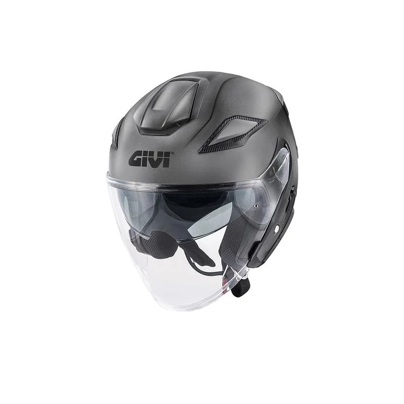GIVI X29 Fiber Casco Jet Para Moto Urban Street Scooter Titanio