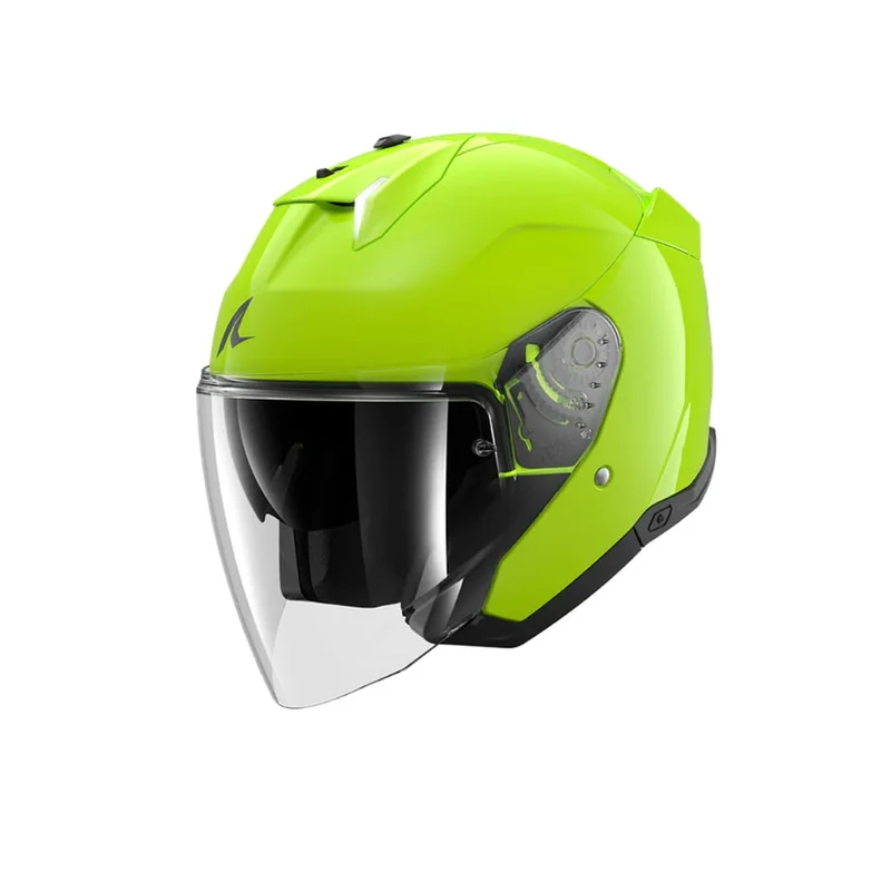 SHARK SKWAL I3 JET BLANK TOXIC CASCO DE MOTO ABIERTO VERDE BRILLANTE