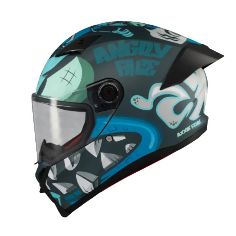 AXXIS CASCO FENIX ANGRY FACE C7 AZUL/NEGRO MATE