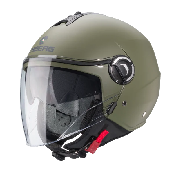 CABERG IVIERA V4X Casco Jet Para Moto Verde Militar Mate