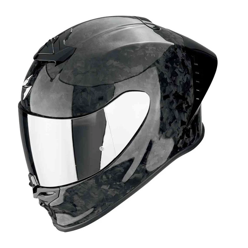 SCORPION EXO R1 EVO CARBON AIR SOLID INTEGRAL CASCO Negro