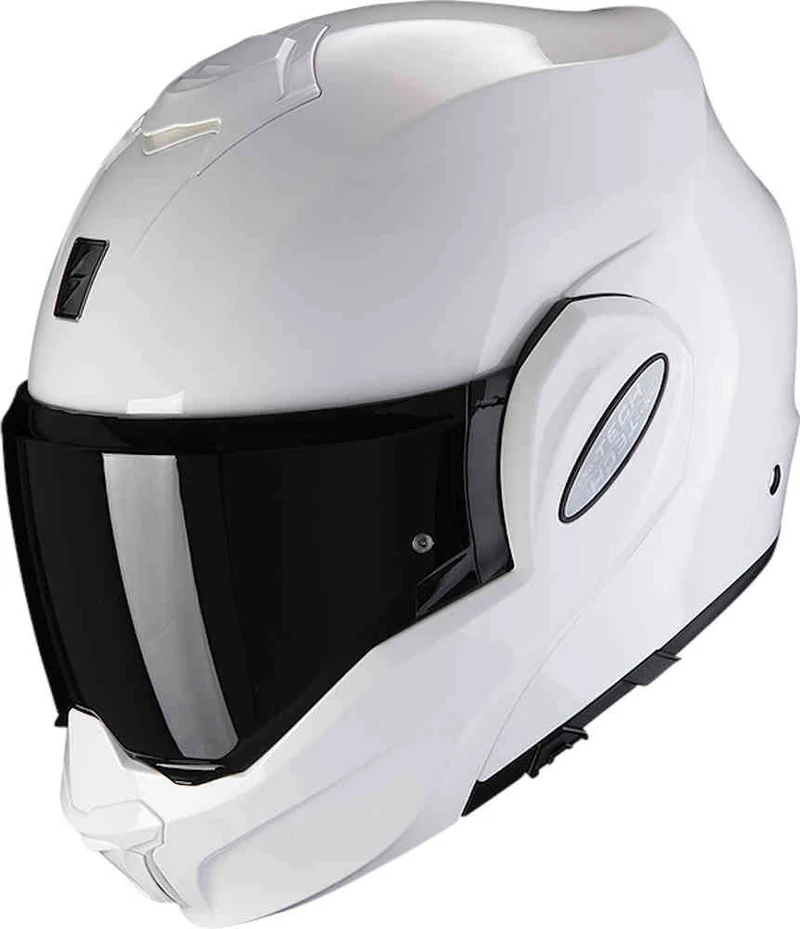 SCORPION EXO TECH EVO SOLID CASCO DE MOTO MODULAR BLANCO